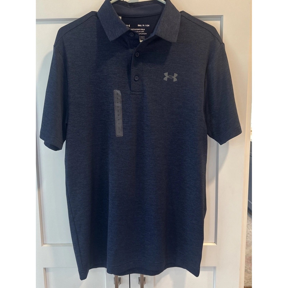 Under Armour Playoff Polo Shirt Men's Size Small Blue Performance Golf